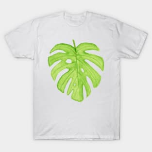 Watercolor Monstera Leaf T-Shirt